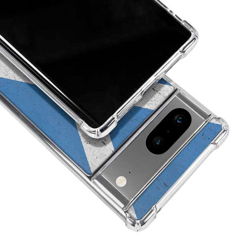 Scotland Flag Distressed Google Pixel 7a Clear Case